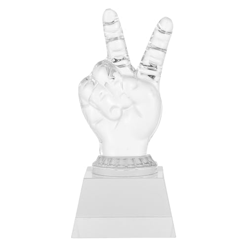 Trophée en verre sculpté transparent Abaodam : objet de décoration créative pour festival