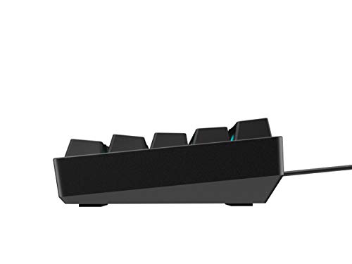 Mizar MZ60 Luna Hot Swappable Mechanical Gaming Keyboard - 61 Keys Multi Color RGB LED Backlit for PC/Mac Gamer (Black, Gateron Yellow)