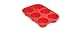 Guardini Juliette, Stampo 6 muffins 16,5x25cm, Silicone alimentare, Colore rosso