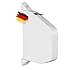 BAUHELD® Schnurwickler ohne Schnur [Made in Germany] - Mini Rollladen Aufwickler mit Einfädelautomatik - Aufputz Aufroller für 5m Rolladen-Schnur - 180 Grad Schwenkbar - Lochabstand 153mm - Weiß