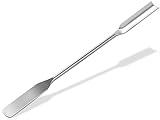 InstrumenteNrw Laborspatel Metall Laborlöffel als Doppelinstrument für Laborarbeiten und Kosmetikherstellung Rostfreier Edelstahl - verchromt 15 cm