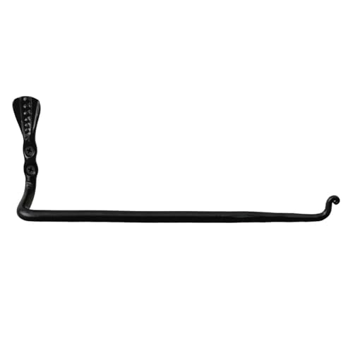 Toallero de mano trenzado y resistente con elegante acabado negro mate para el hogar 4