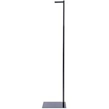 SSWBasics Adjustable Black Costumer Stand Single Arm Clothes Rack - Retail Clothing and Garment Display Stand Ideal For Showcasing Hanging Items In Thrift Shops, Boutiques and Retail Stores