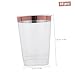 Cabilock 10pcs Rimmed Plastic Ice Cream Cups Crystal Shot Glasses Disposable Dessert Mousse Cups Easy Wash Party Tumbler