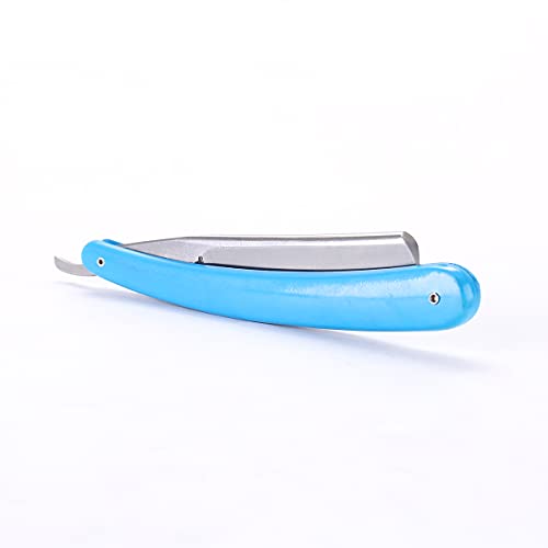 Zertone Straight Razor Kit With Hair Brush And Leather Strop, Straight Edge Razor With Carbon Steel Cutthroat Blade, Barber Razor (Blue) #TOP3