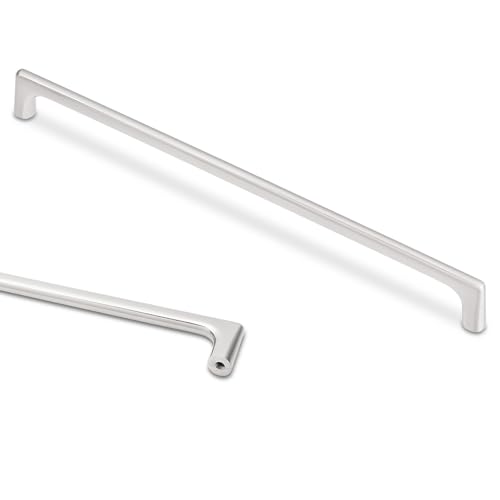 BUKOBYHE 6 Pack 10 Inch(254mm) Cabinet Pulls Brushed Satin Nickel Kitchen Cabinet Pulls Drawer Pulls Solid Cabinet Hardware