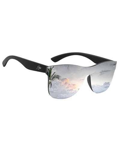 Image of UV400 Rimless One-Piece Lens Reflective Sun Glasses for Men & Women