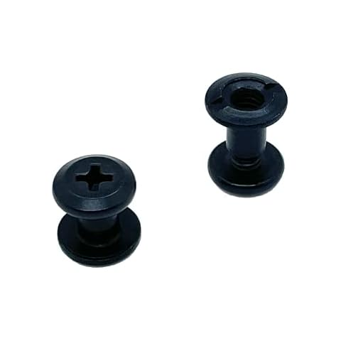 Gun Guy Gear - Screws & Open Back Screw Posts 1/4" Black Finish 10 Pk Leathercraft & Kydex Chicago Screws Cover
