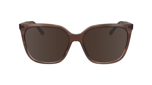 Calvin Klein Women's Sunglasses CK24509S - Striped Brown/Rose with Solid Wine Lens