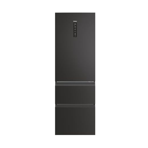 Haier 3D 60 Series 3 HTW3618ENPB Wifi Connected 185cm 60/40 No Frost Fridge Freezer - Slate Black - E Rated