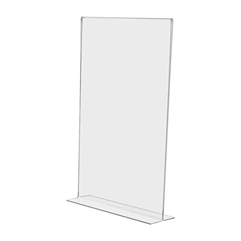 2 Pack Acrylic Frame for 11" x 17" Signs Bottom Load Double Sided Pricing Sheet Display Clear for Reception Areas and Restaurants by Marketing Holders Cover