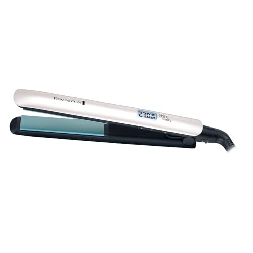 Remington Shine Therapy Hair Straightener with Advanced Ceramic coating infused with Moroccan Argan Oil for sleek & smooth glide Floating plates Digital display 9 settings 150C230C S8500