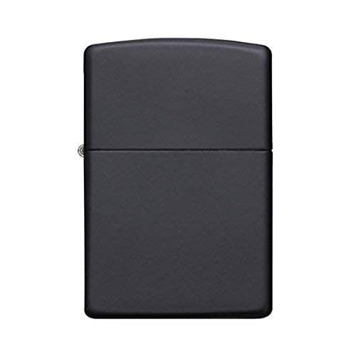 Image of Alkey Premium Refillable Metal Lighter - Flip Top Pocket Lighter with Classic Matte Finish | Durable & Reusable Fluid Lighter for Outdoor, Camping, BBQ, Travel & Everyday Use (Black)