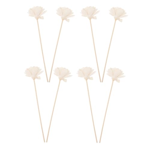 ABOOFAN Preserved Flower Diffuser 8pcs Natural Flower Oil Diffuser Sticks for Office and Home