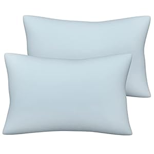 Pobibaby 2er-Pack Babyblaue Premium-Kissenbezüge