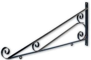 30" Black Iron Sign Scroll Bracket - NO SIGN