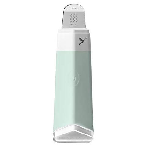 DERMAFLASH DERMAPORE Skin Care Device, Ultrasonic 2-in-1 Pore Extractor and Serum Infuser, Icy Green Cover