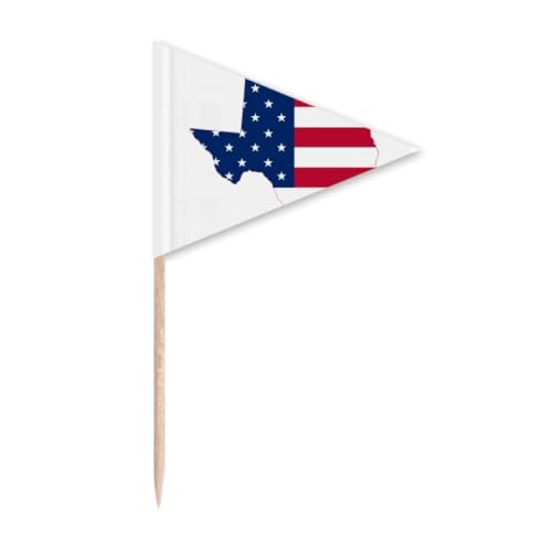 Texas Toothpick - Bandera triangular para cupcakes