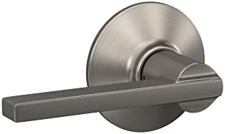 Schlage F10 LAT 619 Latitude Door Lever, Hall & Closet Passage Lock, Satin Nickel