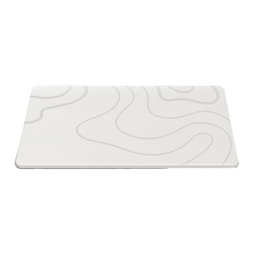 Image of ZIKIBL Stone Bath Mat Diatomaceous Earth Shower Mat Non-Slip Super Absorbent Diatomite Stone Mats for Bathroom Floor /Ktichen Cuonter Quick-Drying Easy to Clean