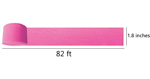 Innofun Party Crepe Paper Streamers Decoration,Colored Streamer Backdrop,Ivory White,Hot Pink,Pastel Pink,Peach,Yellow,6 Rolls 492Ft(1.8 Inch X 82 Ft/Roll) 1.0 Count #TOP2