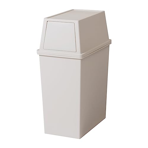 Caneca de basura Heiwa Kogyo 45 L beige con tapa