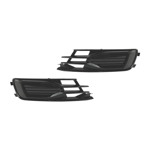 Calandres avant pour A6 C7 2014-2018 : lot de 2 grilles de pare-chocs antibrouillard noir