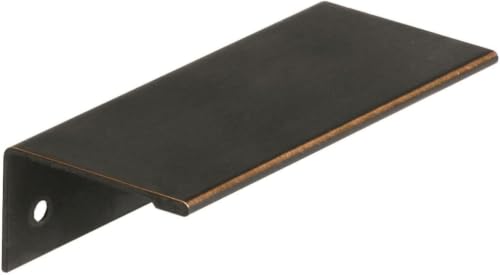 Image of Amerock | Cabinet Pull | Oil Rubbed Bronze | 3 inch (76 mm) Center to Center | Edge Pull | 5 Pack | Drawer Pull | Drawer Handle | Cabinet Hardware
