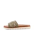 camel active Sandales en cuir pour femme, Kaki 850, 39 EU