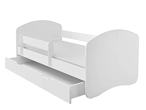 ACMA Lit Enfant Bébé II TIROIR Matelas Gratuite Blanc (160x80 cm + tiroir, Blanc)