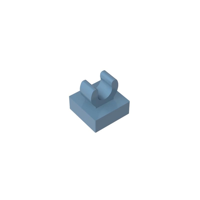 Gobricks 15712 Hinge Plate Tile Special 1x1 with Clip with Rounded Edges 50 Pieces GDS-818 Compatible with Lego Building Blocks Color:Sand Blue