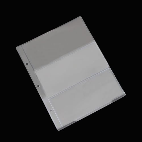 Haodream Ricarica per raccoglitori trasparenti, 3 tasche, budget, carte fotografiche, libri, quaderni, album fotografici, banconote, da collezionare, monete commemorative