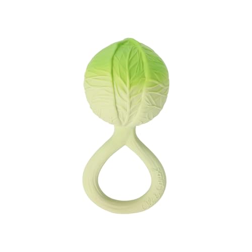 Oli & Carol - Sonajero y mordedor para bebé de caucho natural - Regalo para bebé 0 3 6 meses, 1 año - Green Cabbage Oli & Carol - Sonajero y mordedor para bebé de caucho natural - Regalo para bebé 0 3 6 meses, 1 año - Green Cabbage
