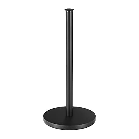 JQK Paper Towel Holder Stand Black, 304 Stainless Steel Kitchen Free Standing Paper Towel Dispenser Fits Standard and Jumbo Size, PTH180-PB Cover