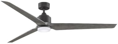 TriAire Custom - 3 Blade Ceiling Fan with Light Kit-15.92 Inches Tall and 72 Inches Wide-Matte Greige Finish-Weathered W