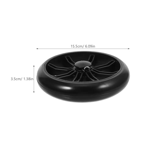 Ruedas para carritos de compras en pack de 2 unidades de plástico PU resistente gris 3