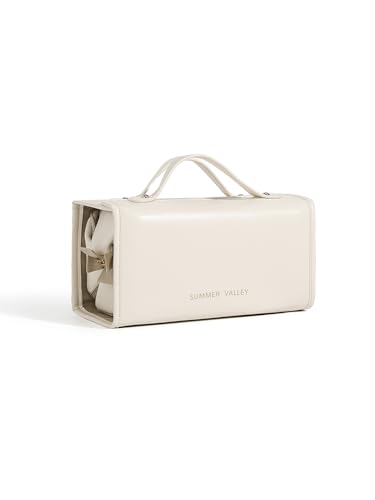 YDR Travel Makeup Bag 4-in-1 Roll-Up,Capacity Cosmetic Bag for Women Portable Pouch Case Toiletry Bag Storage Organizer With 4 Detachable Removable