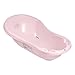 Babybadewanne für Neugeborene und Babys bis 12 Monate, mit Stöpsel und Antirutschmatte, aus BPA-freiem Plastik, Länge: 84cm, Farbe: Rosa.