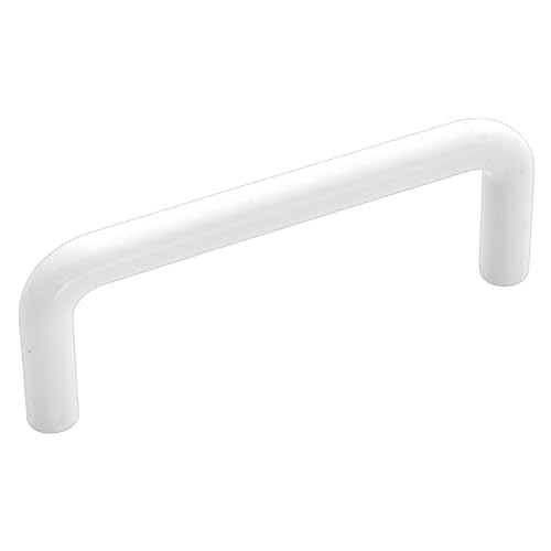 Hickory Hardware 1 Pack Solid Core Kitchen Cabinet Pulls, Luxury Cabinet Handles, Hardware for Doors & Dresser Drawers, 3 Inch Hole Center, White, Wire Pulls Collection