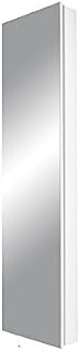 GERMANIA DIE MÖBELMACHER Germania Rotary Shoe Cabinet with Mirror, Wall-Mounted, Wood, White, 50 x 195 x 18 cm