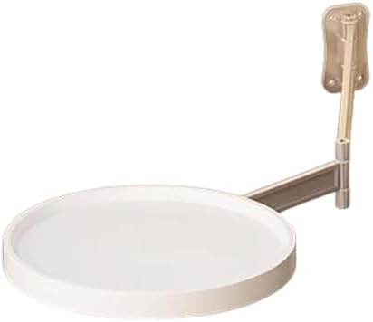 Wall Mounted Folding Table 180 Degree Rotating Floating Desk Space Saving Nightstand 11.02 x 11.02 Inches Modern Home Tables Versatile and Stylish Design