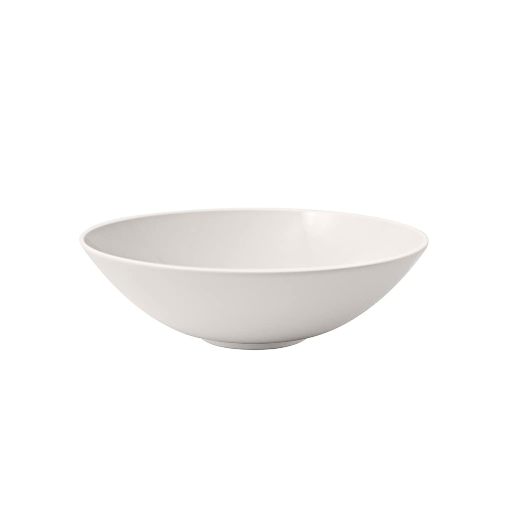 Villeroy und Boch - Iconic Bol, minimalistyczna miska do chrupiących sałatek, porcelana premium, nadaje się do mycia w zmywarce, biała, 1 l