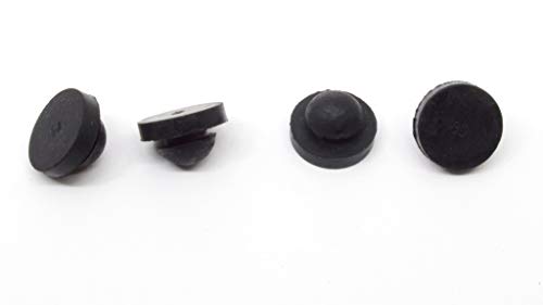 black sbr rubber push in ridged bumper - foot - bumper diameter - 91634 bumper height - 1834 fits hole size - 93234