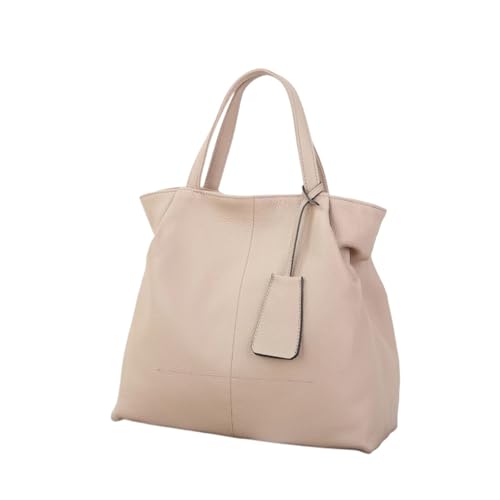 Sac seau à bandoulière pour femmes en cuir souple au design de marque