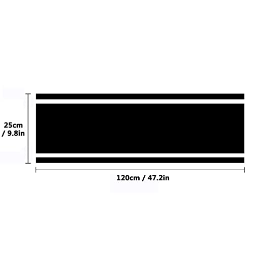 Lanzmyan Car Hood Decal Sticker Dbs006 Universal Hood Racing Body Side Vinyl Modified Stripe Exterior Decoration Decal Black #TOP4
