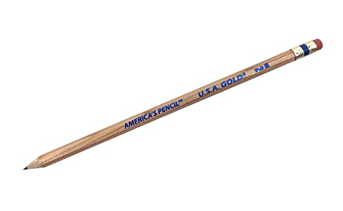 RoseArt U.S.A. Gold Pre-Sharpened American Wood Cased #2 HB Natural Pencils, 48 Pack by RoseArt - Image 3