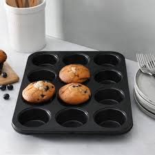 WARESHARK 12 Cup Non Stick Muffin Cake Pan Baking Tray Cupcake Deep Tin Fairy Sturdy Steel Bakeware - Image 5