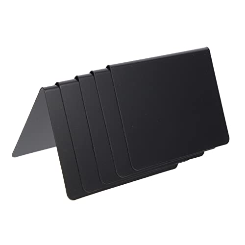 Veemoon 10 piezas Mini Acrílicas Negras Reutilizables para Escritorio Carteles de Tiza para Números de Mesa y Etiquetas Bares Restaurantes y Oficinas
