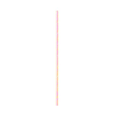 Pitillos de papel opal metálico 7.8" 25 unidades miniatura 2
