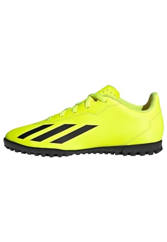adidas X Crazyfast Club Turf Boots, Zapatillas Unisex niños, Solar Yellow Core Black Cloud White, 38 EU